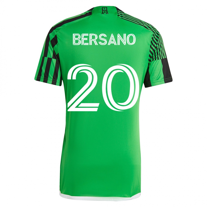 Dětské Matt Bersano #20 Zelená Černá Domů Hráčské Dresy 2023/24 Dres