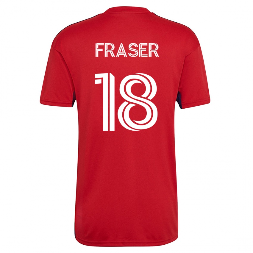 Dětské Liam Fraser #18 Červené Domů Hráčské Dresy 2023/24 Dres