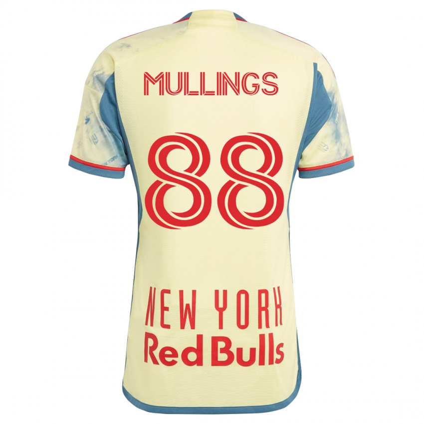 Dětské O'vonte Mullings #88 Žlutá Domů Hráčské Dresy 2023/24 Dres