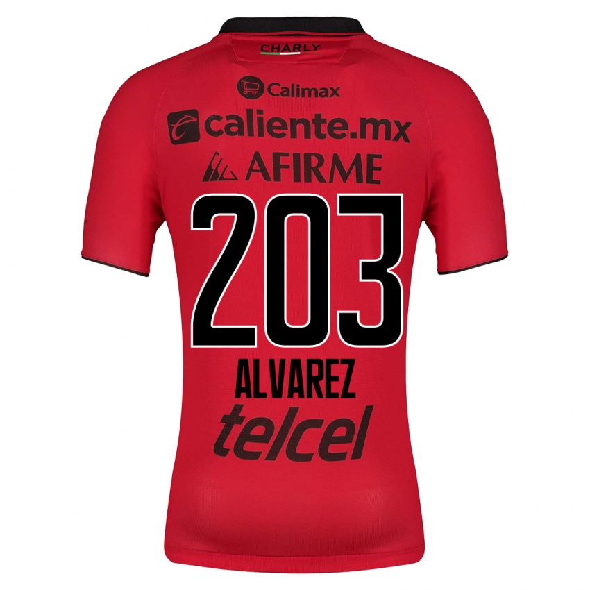 Dětské Jaime Álvarez #203 Červené Domů Hráčské Dresy 2023/24 Dres