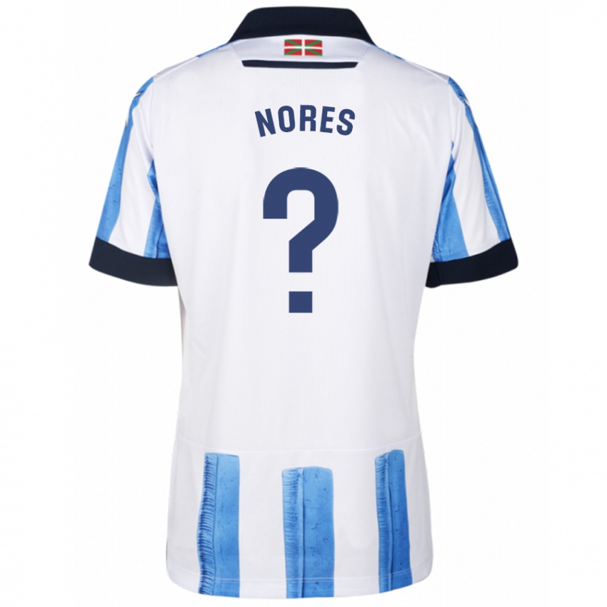 Dětské Alejandro Nores #0 Modrá Bílá Domů Hráčské Dresy 2023/24 Dres