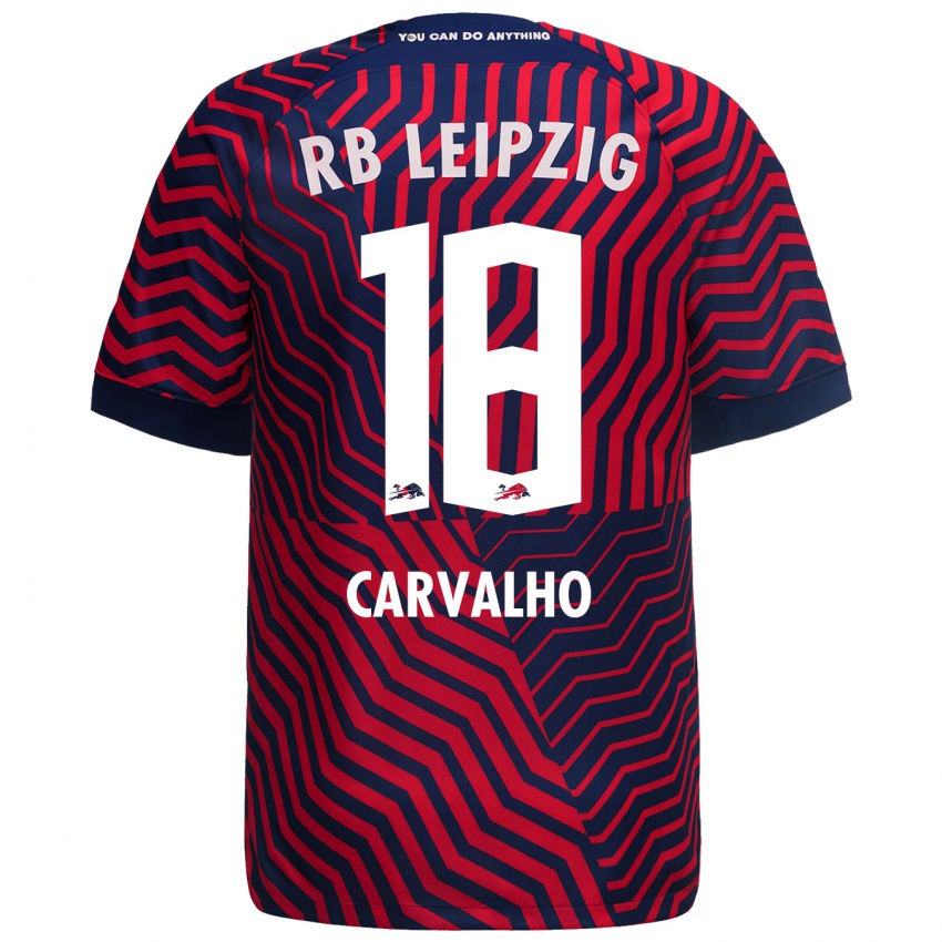 Dětské Fabio Carvalho #18 Modrá Červená Daleko Hráčské Dresy 2023/24 Dres
