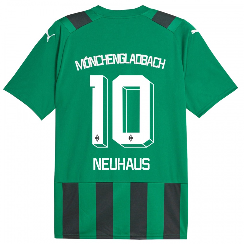 Dětské Florian Neuhaus #10 Černá Zelená Daleko Hráčské Dresy 2023/24 Dres