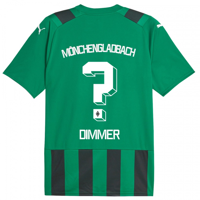Dětské Florian Dimmer #0 Černá Zelená Daleko Hráčské Dresy 2023/24 Dres