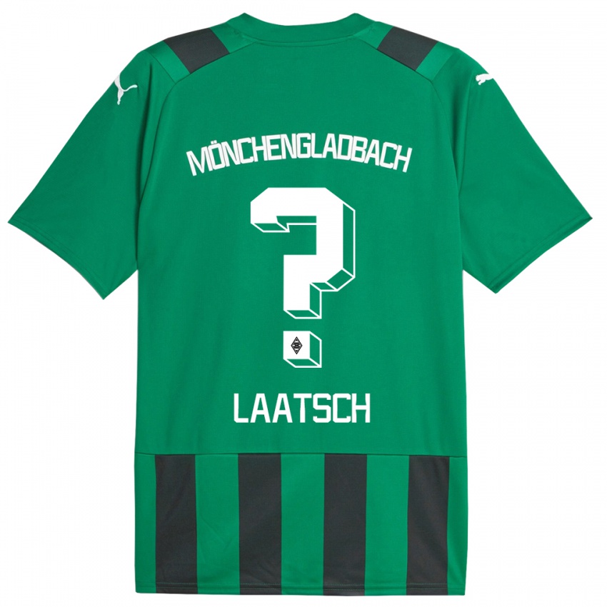 Dětské Leonard Laatsch #0 Černá Zelená Daleko Hráčské Dresy 2023/24 Dres