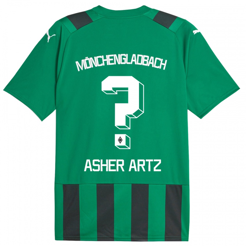 Dětské Asher Artz #0 Černá Zelená Daleko Hráčské Dresy 2023/24 Dres