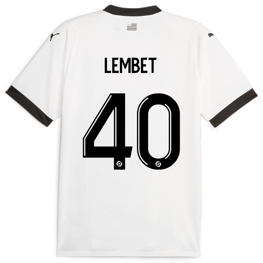 Dětské Geoffrey Lembet #40 Bílý Daleko Hráčské Dresy 2023/24 Dres