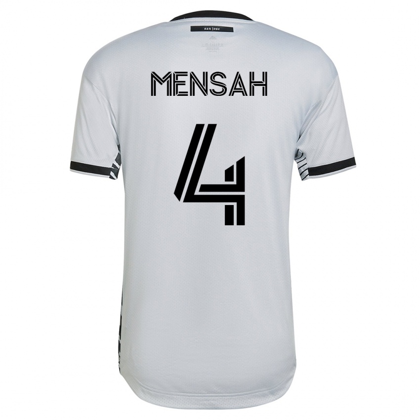 Dětské Jonathan Mensah #4 Bílý Daleko Hráčské Dresy 2023/24 Dres