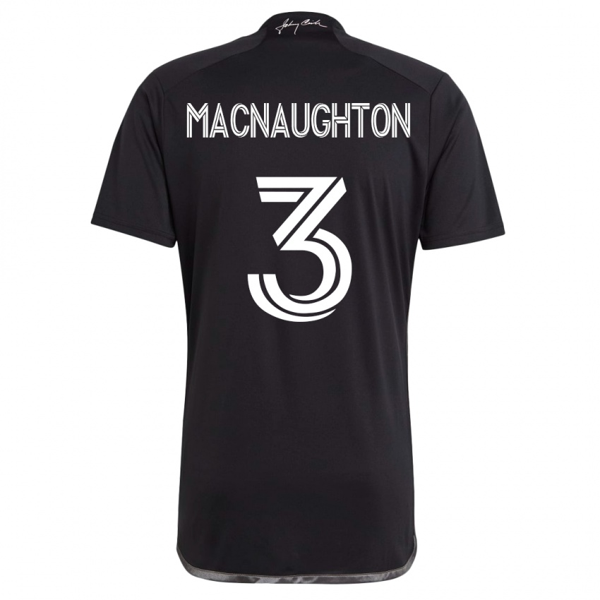 Dětské Lukas Macnaughton #3 Černá Daleko Hráčské Dresy 2023/24 Dres
