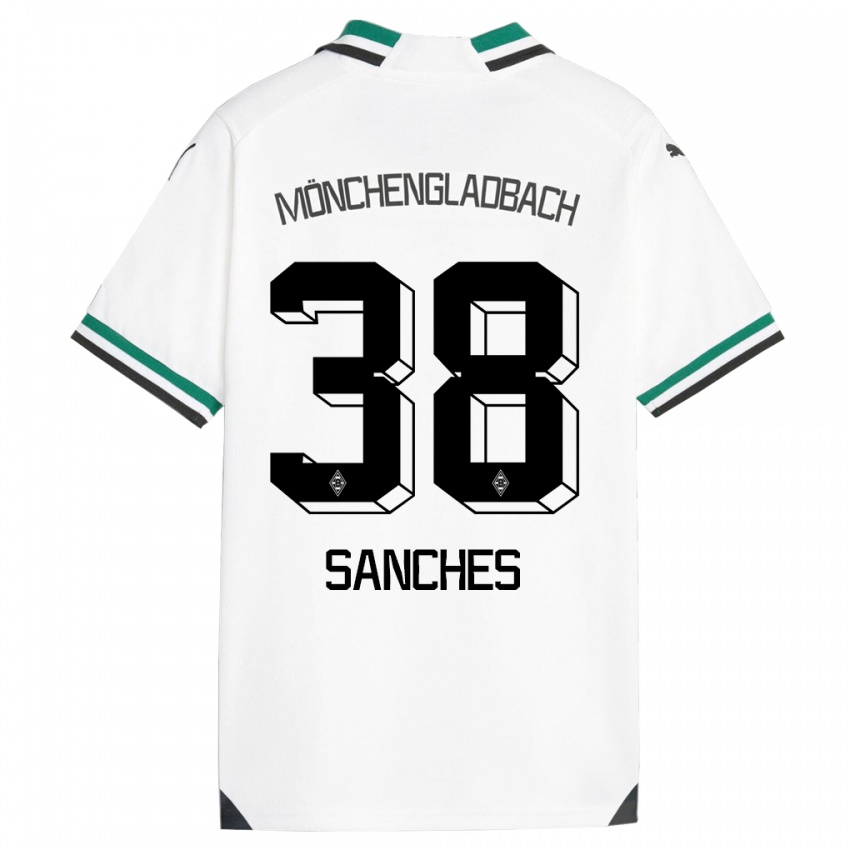 Pánské Yvandro Borges Sanches #38 Bílá Zelená Domů Hráčské Dresy 2023/24 Dres