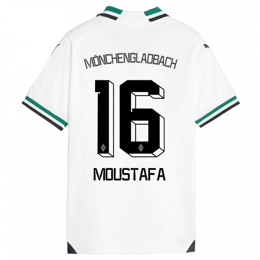 Pánské Moustafa Ashraf Moustafa #16 Bílá Zelená Domů Hráčské Dresy 2023/24 Dres