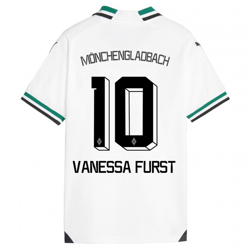Pánské Vanessa Fürst #10 Bílá Zelená Domů Hráčské Dresy 2023/24 Dres