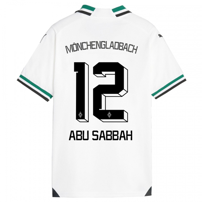 Pánské Sarah Abu Sabbah #12 Bílá Zelená Domů Hráčské Dresy 2023/24 Dres