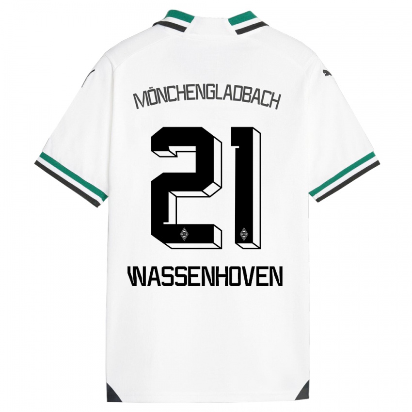 Pánské Michelle Wassenhoven #21 Bílá Zelená Domů Hráčské Dresy 2023/24 Dres