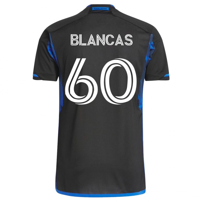 Pánské Eduardo Blancas #60 Modrá, Černá Domů Hráčské Dresy 2023/24 Dres