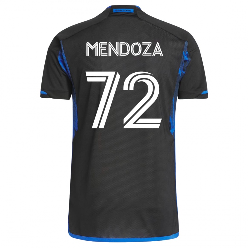 Pánské Edwyn Mendoza #72 Modrá, Černá Domů Hráčské Dresy 2023/24 Dres