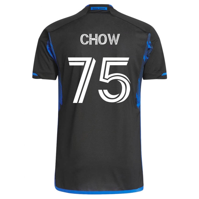 Pánské Alex Chow #75 Modrá, Černá Domů Hráčské Dresy 2023/24 Dres
