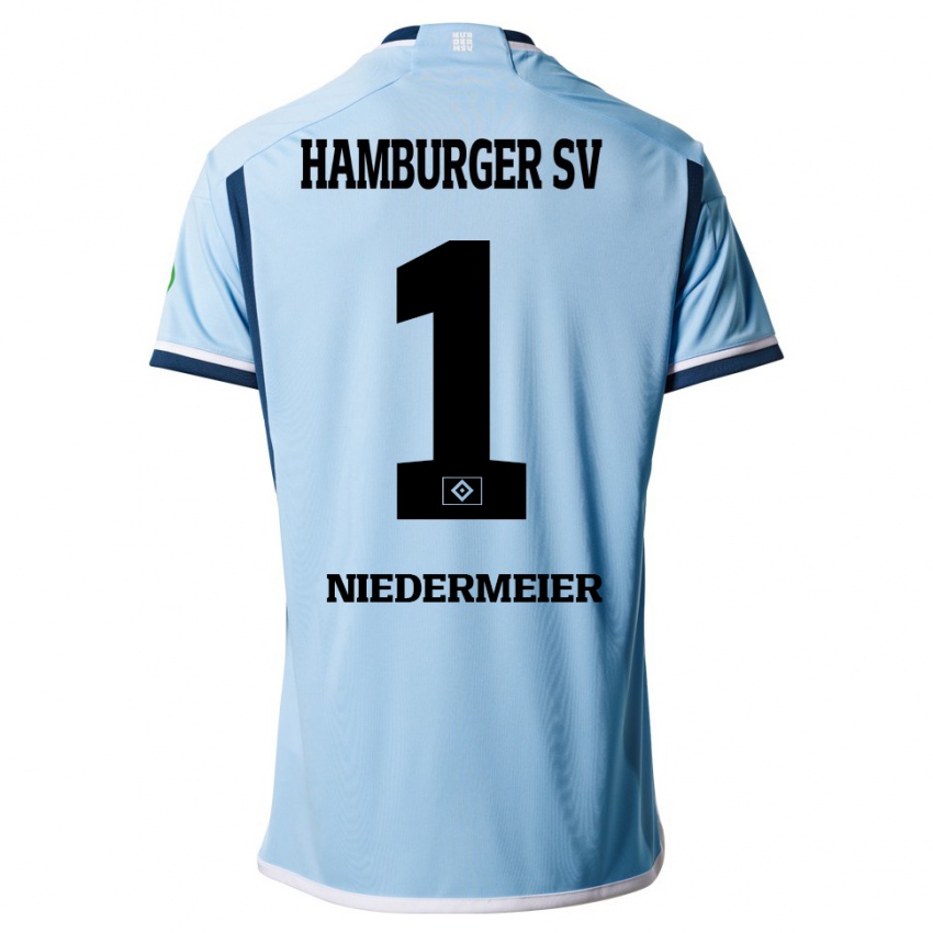 Pánské Philipp Niedermeier #1 Modrý Daleko Hráčské Dresy 2023/24 Dres