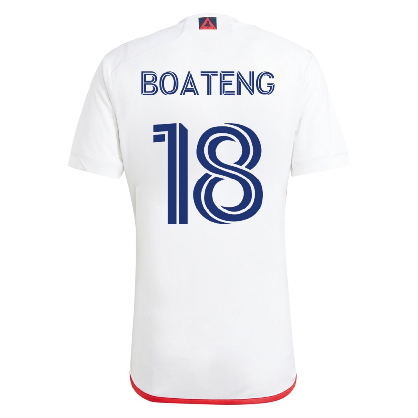 Pánské Emmanuel Boateng #18 Bílá Červená Daleko Hráčské Dresy 2023/24 Dres