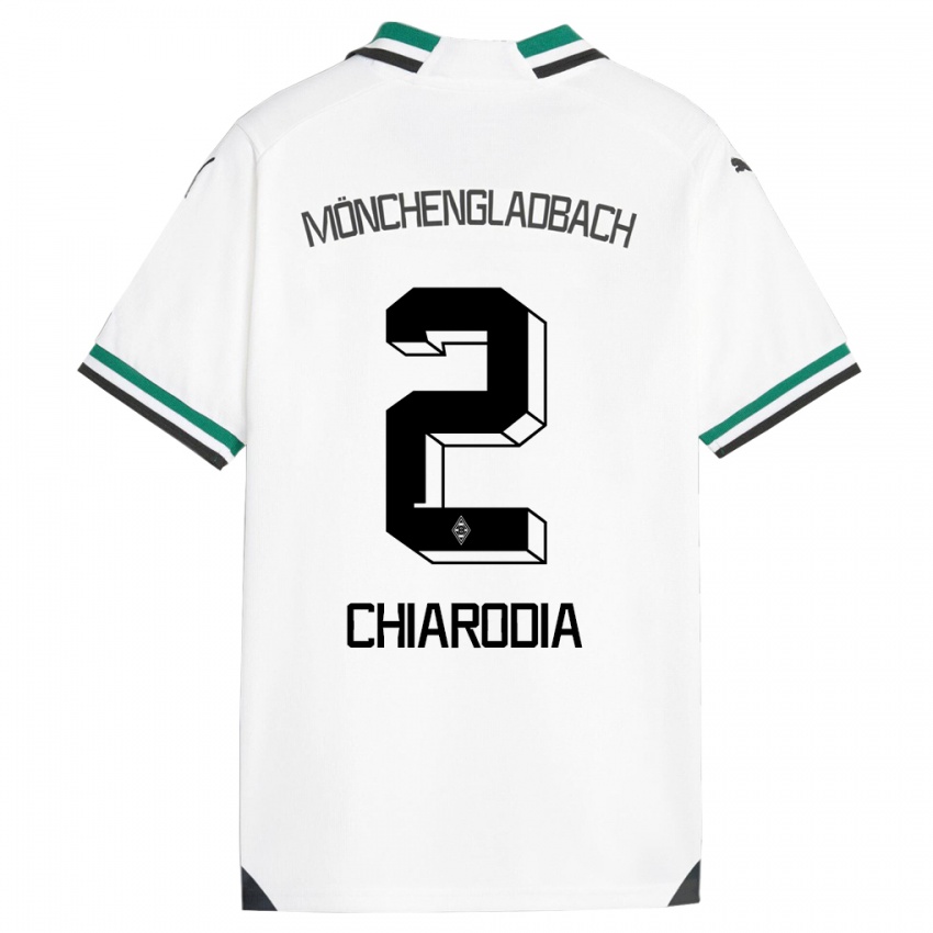 Dámské Fabio Chiarodia #2 Bílá Zelená Domů Hráčské Dresy 2023/24 Dres