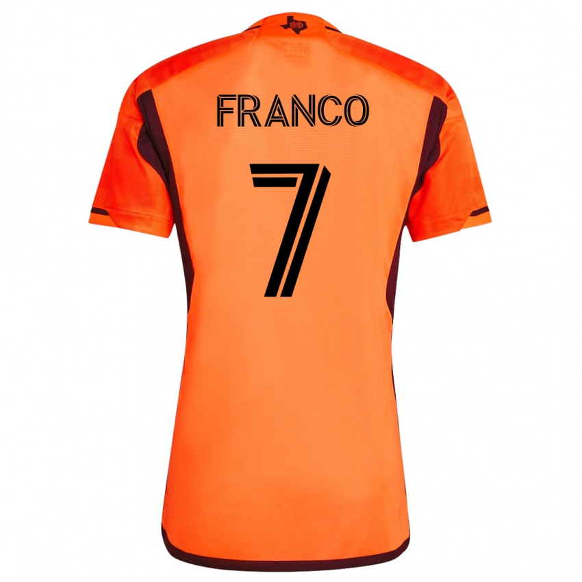 Dámské Iván Franco #7 Oranžový Domů Hráčské Dresy 2023/24 Dres