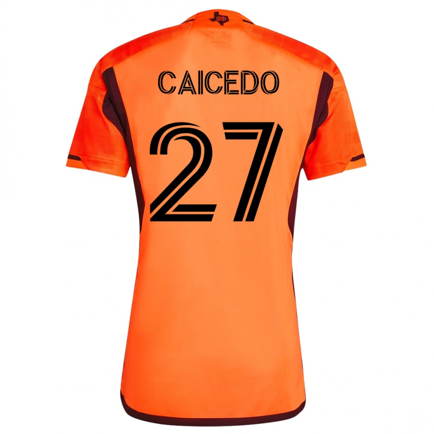 Dámské Luis Caicedo #27 Oranžový Domů Hráčské Dresy 2023/24 Dres