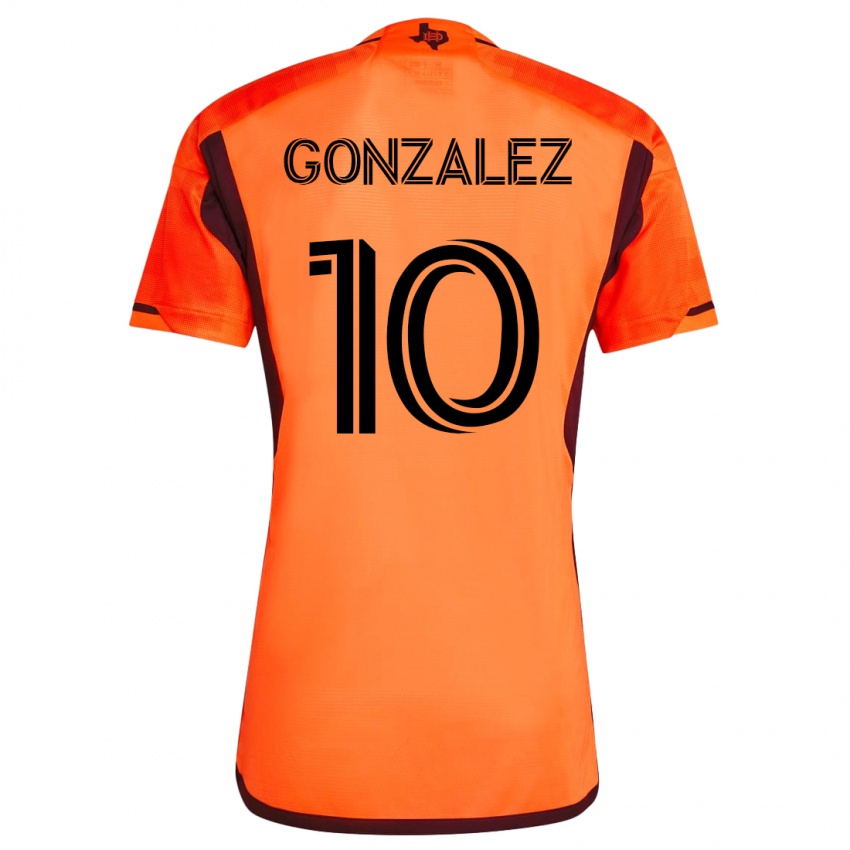 Dámské Yair González #10 Oranžový Domů Hráčské Dresy 2023/24 Dres