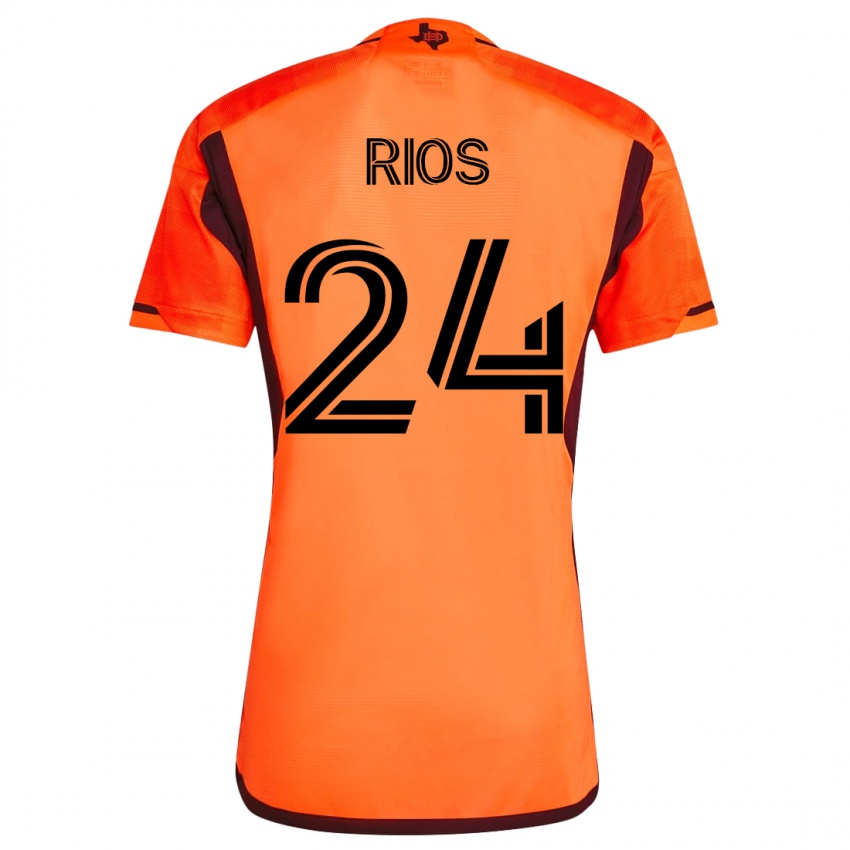 Dámské Paolo Ríos #24 Oranžový Domů Hráčské Dresy 2023/24 Dres