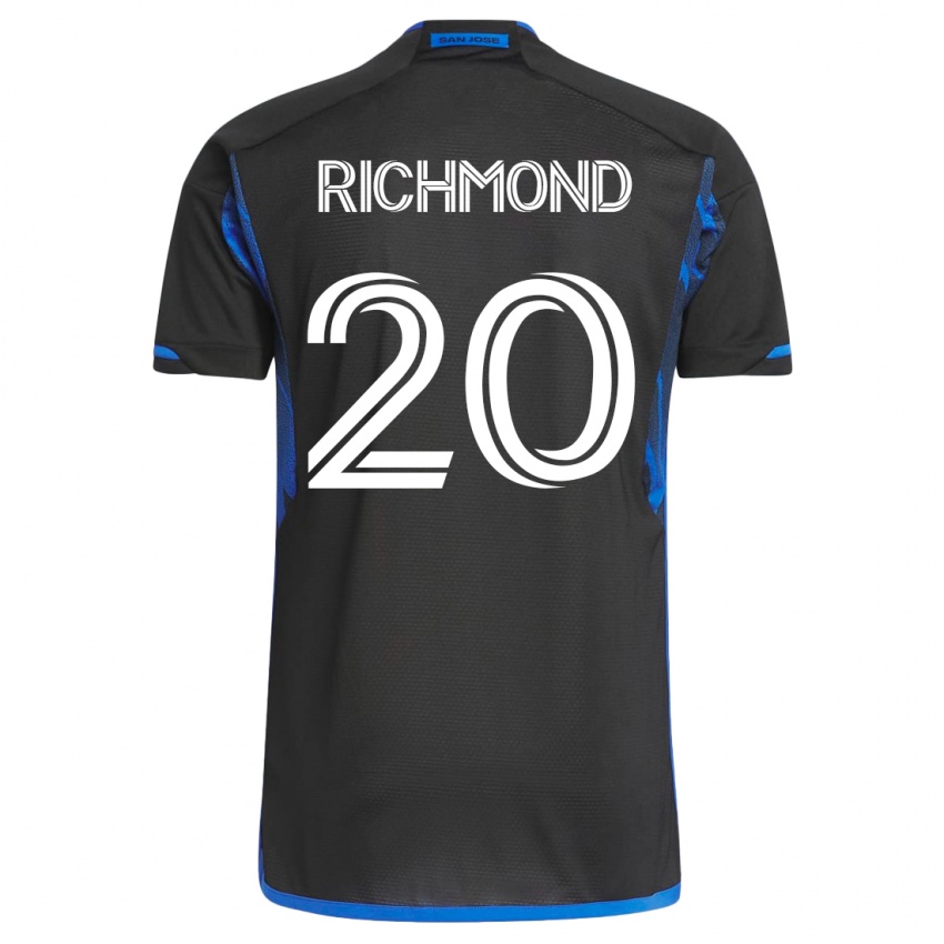 Dámské Will Richmond #20 Modrá, Černá Domů Hráčské Dresy 2023/24 Dres