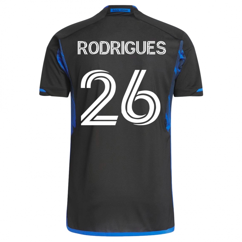 Dámské Rodrigues #26 Modrá, Černá Domů Hráčské Dresy 2023/24 Dres