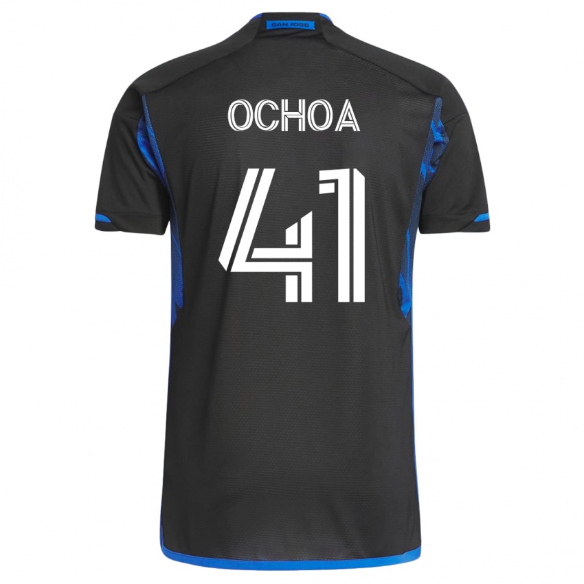 Dámské Emmanuel Ochoa #41 Modrá, Černá Domů Hráčské Dresy 2023/24 Dres