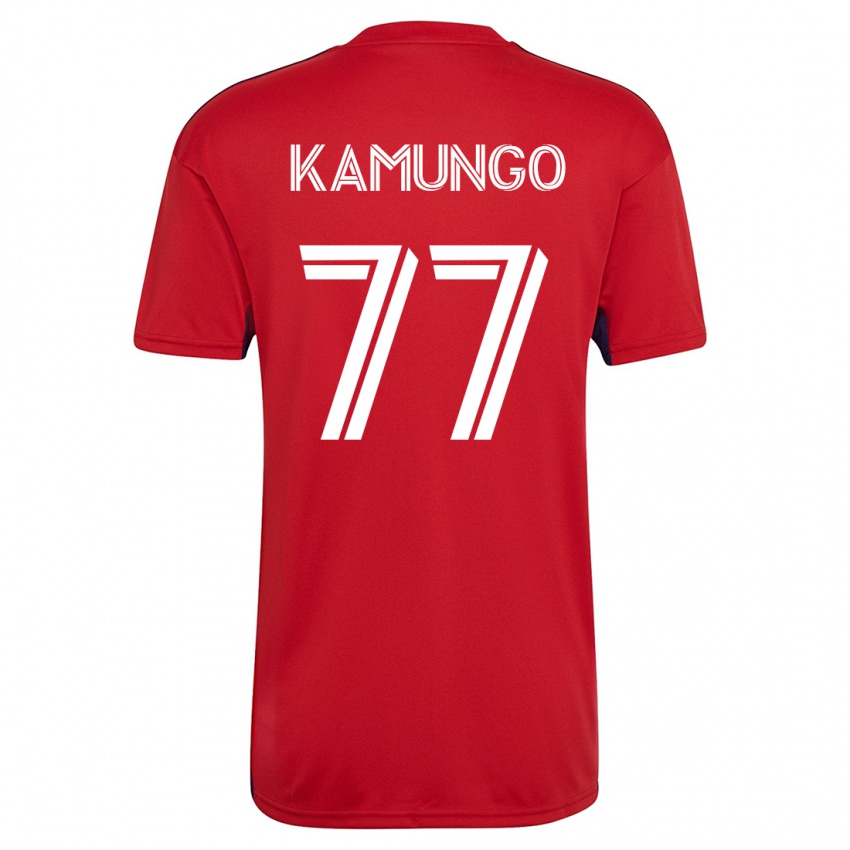 Dámské Bernard Kamungo #77 Červené Domů Hráčské Dresy 2023/24 Dres