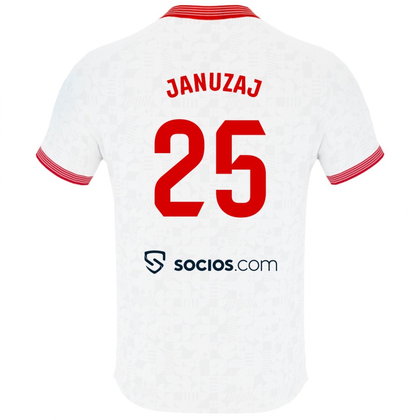 Dámské Adnan Januzaj #25 Bílý Domů Hráčské Dresy 2023/24 Dres