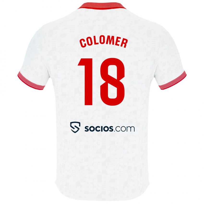 Dámské Carlos Colomer #18 Bílý Domů Hráčské Dresy 2023/24 Dres