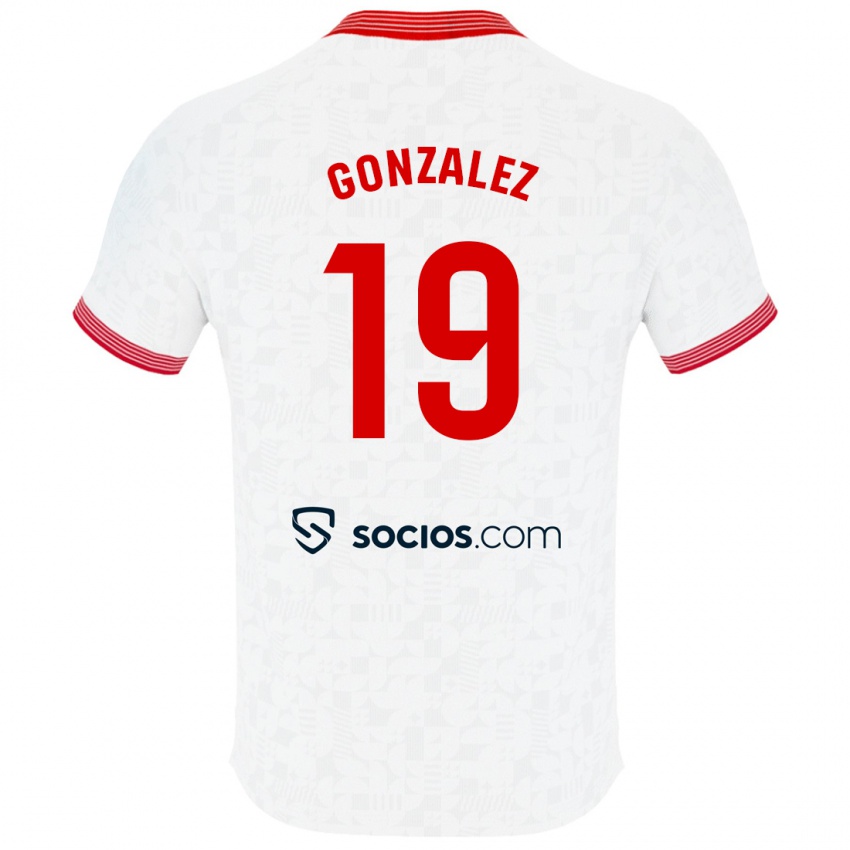 Dámské Carlos González #19 Bílý Domů Hráčské Dresy 2023/24 Dres