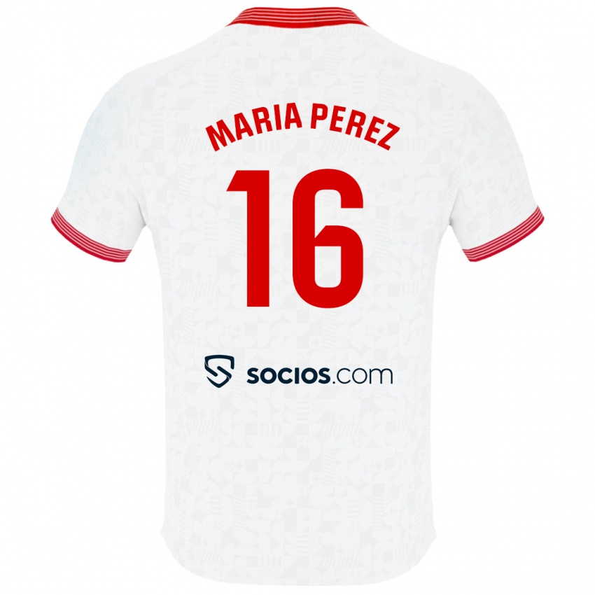 Dámské María Pérez Rabaza #16 Bílý Domů Hráčské Dresy 2023/24 Dres