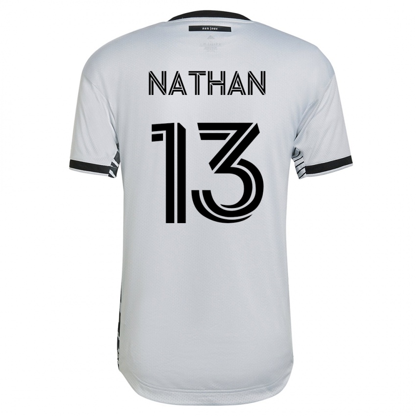 Dámské Nathan #13 Bílý Daleko Hráčské Dresy 2023/24 Dres