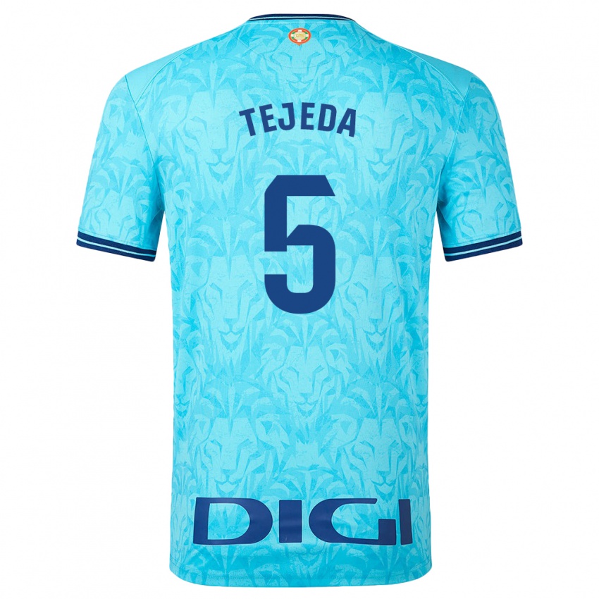 Dámské Diego Tejeda #5 Modrá Obloha Daleko Hráčské Dresy 2023/24 Dres