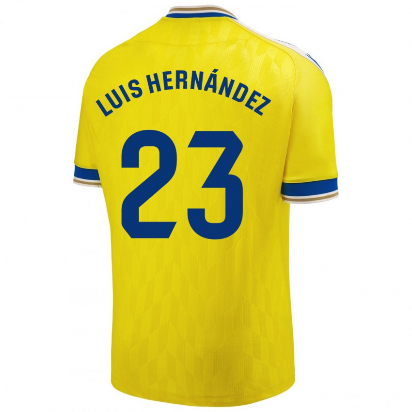 Dětské Luis Hernández #23 Žlutá Domů Hráčské Dresy 2023/24 Dres
