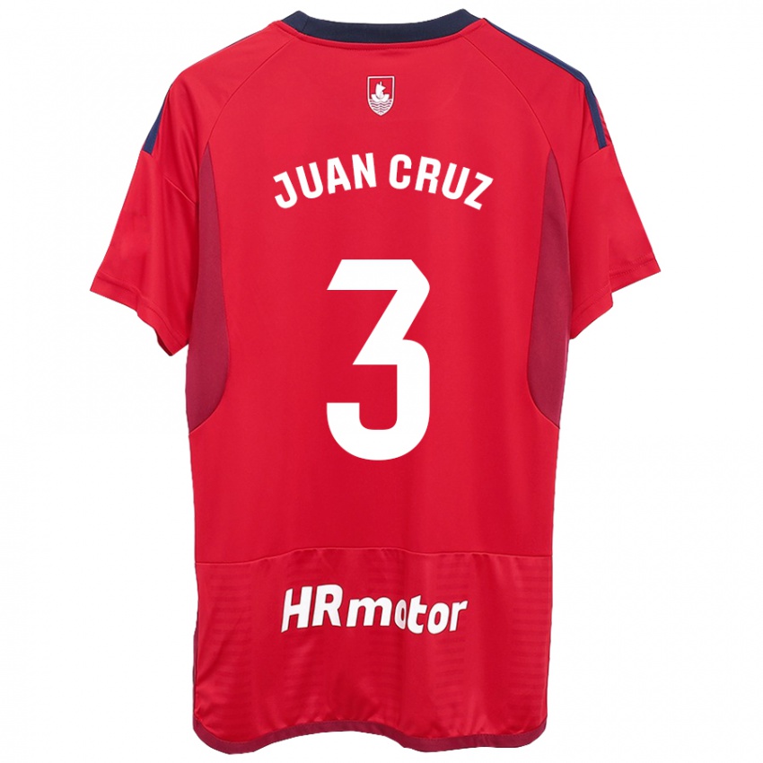 Dětské Juan Cruz #3 Červené Domů Hráčské Dresy 2023/24 Dres