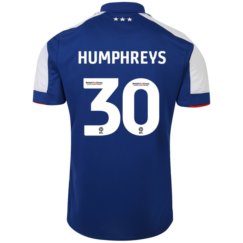 Dětské Cameron Humphreys #30 Modrý Domů Hráčské Dresy 2023/24 Dres