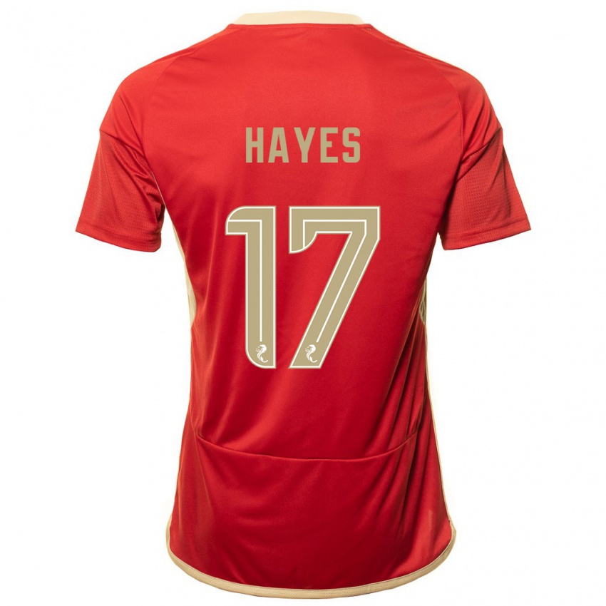 Dětské Jonny Hayes #17 Červené Domů Hráčské Dresy 2023/24 Dres
