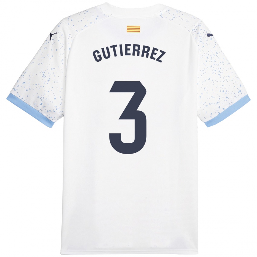 Dětské Miguel Gutierrez #3 Bílý Daleko Hráčské Dresy 2023/24 Dres