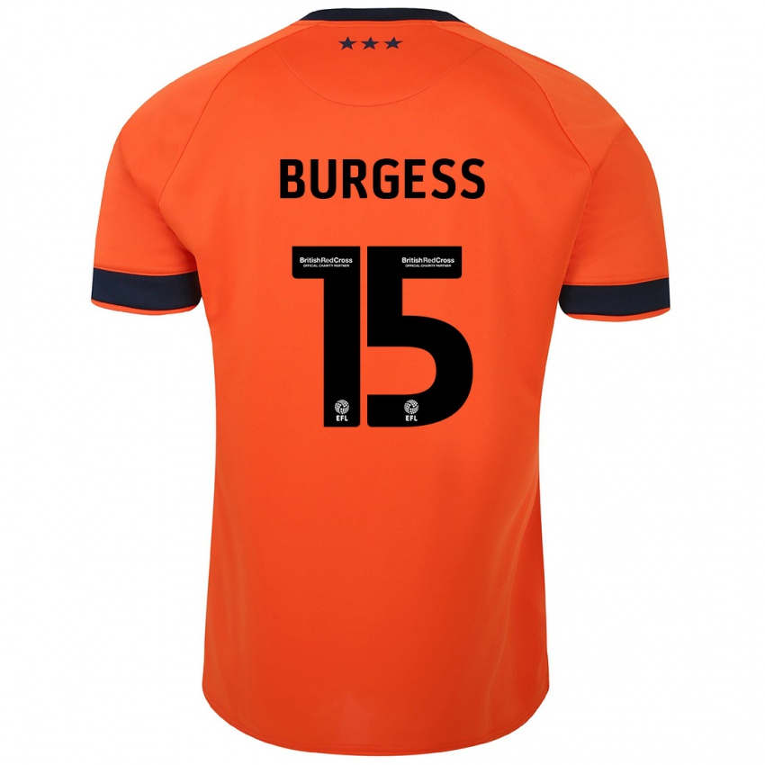 Dětské Cameron Burgess #15 Oranžový Daleko Hráčské Dresy 2023/24 Dres