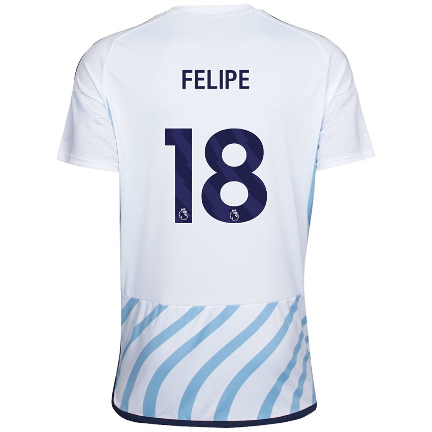 Dětské Felipe #18 Bílá Modrá Daleko Hráčské Dresy 2023/24 Dres