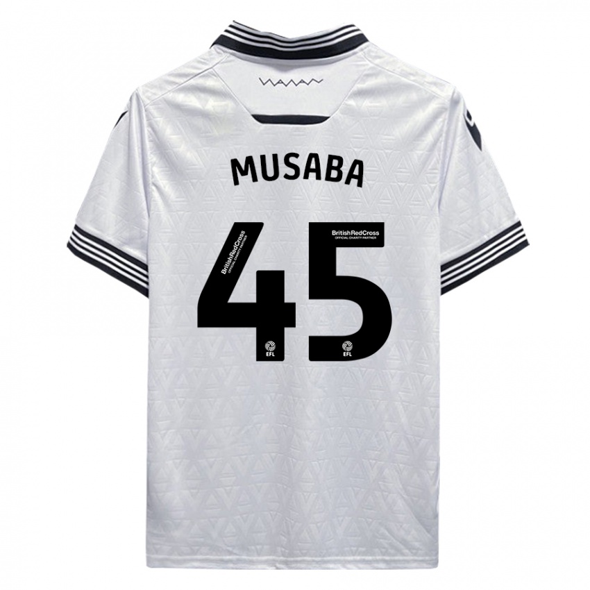 Dětské Anthony Musaba #45 Bílý Daleko Hráčské Dresy 2023/24 Dres