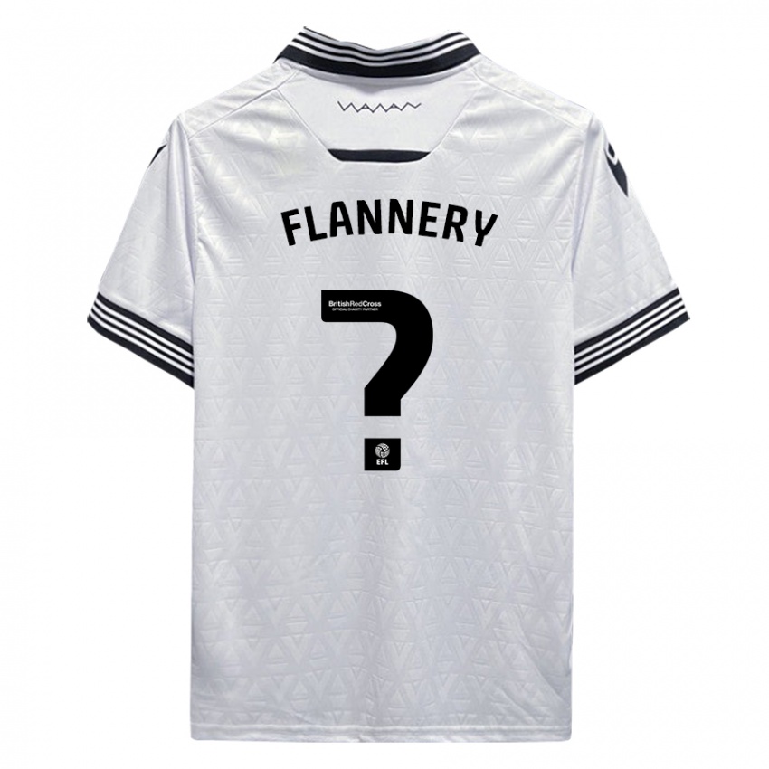 Dětské Cian Flannery #0 Bílý Daleko Hráčské Dresy 2023/24 Dres