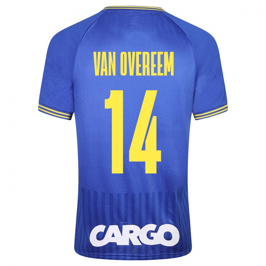 Dětské Joris Van Overeem #14 Modrý Daleko Hráčské Dresy 2023/24 Dres