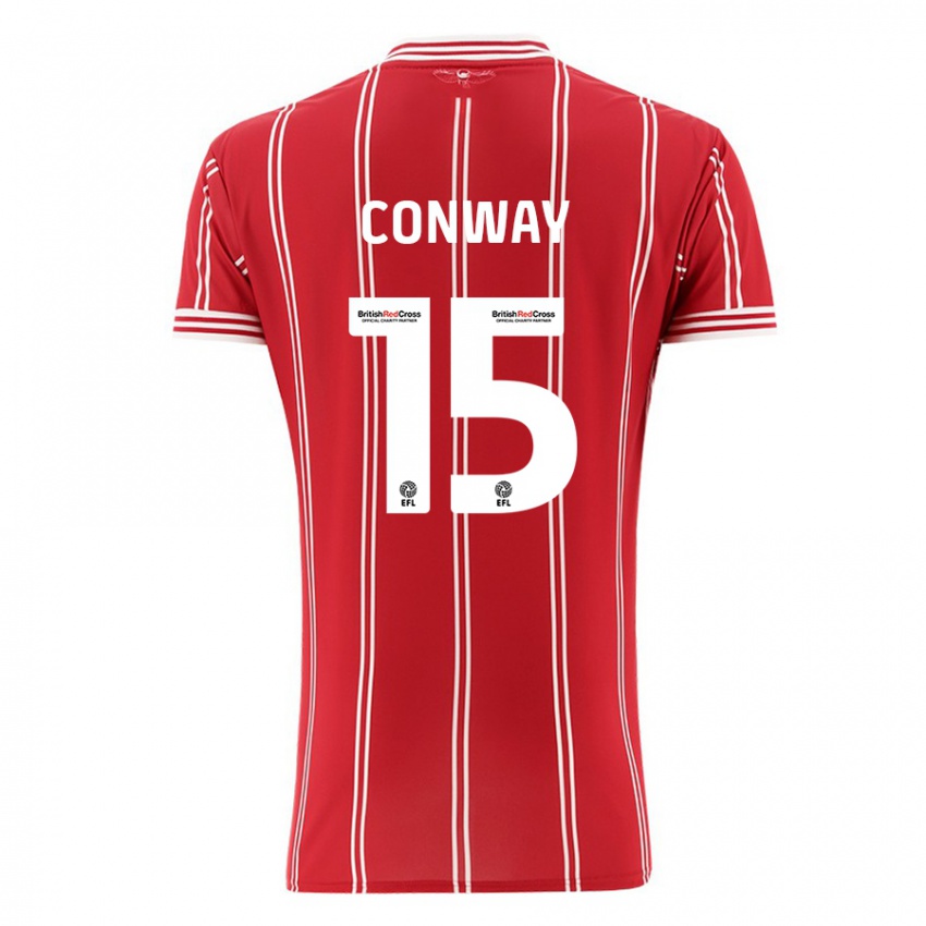 Pánské Tommy Conway #15 Červené Domů Hráčské Dresy 2023/24 Dres