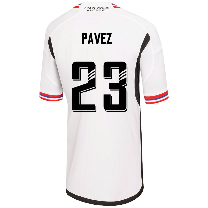 Pánské Esteban Pavez #23 Bílý Domů Hráčské Dresy 2023/24 Dres